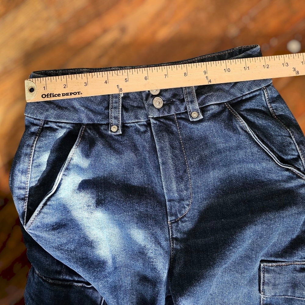 PAIGE Blue Flare Wide Leg Jeans - Picture 7 of 10